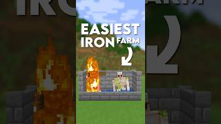 Minecraft Easiest IRON Farm Iron Farm Tutorial  Shorts [upl. by Ssitnerp]