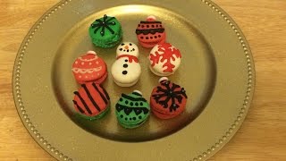 CHRISTMAS FRENCH MACARONS  A BAKERS OBSESSION [upl. by Kellen674]