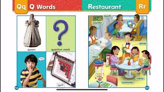 MY NEW WORDS Picture Word Book GK2  Q Words  Restaurant [upl. by Juanita]