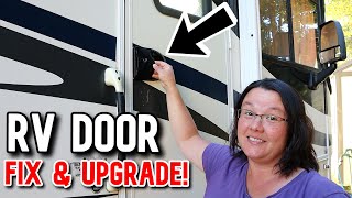 Repairing amp Making our RV Door SAFE amp SECURE with RVLock [upl. by Einalam456]