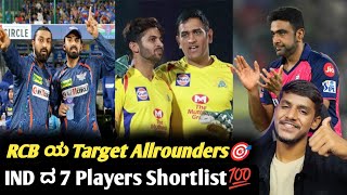 IPL 2025 list of allrounders RCB likely to target in auction KannadaIPL 2025 Mega Auction updates [upl. by Kuo]