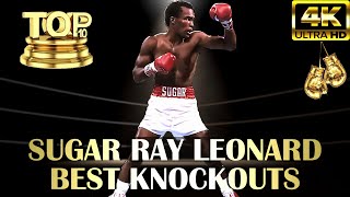 TOP 10 Sugar Ray Leonard Best Knockouts  Highlights Boxing Full HD [upl. by Barbabra]