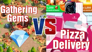 Gathering Gems 💎 Vs Pizza Delivery 🍕 [upl. by Ainalem370]