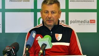 Trener Pogoni II Siedlce Krzysztof Pawlusiewicz po meczu z Radomiakiem 01042015 [upl. by Radmen]