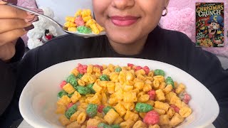 ASMR Cap’n Crunch Christmas Crunch Cereal Mukbang [upl. by Holder]