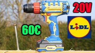 LIDL perceuse visseuse sans fil PARKSIDE PABS 20Li G8 45Nm 20V 1500rpm édition [upl. by Llerut]