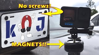 DIY Magnetic License Plate  GoPro Mount [upl. by Airyt774]