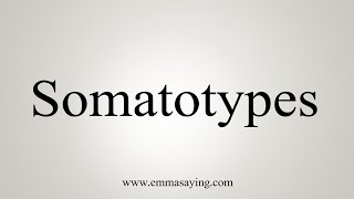 How To Say Somatotypes [upl. by Aniretac216]