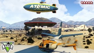 GTA 5 UFO CargoPlane Blimps RARE SANDBOX  GTA Online Funny Moments [upl. by Ahsemaj773]