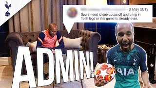 quotSub Lucas off at halftime vs Ajaxquot 😳  Lucas Moura replies to YOUR comments  ADMIN SPURS [upl. by Alusru]