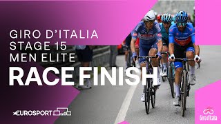 A SAVAGE STAGE  Giro DItalia Stage 15 Race Finish  Eurosport Cycling [upl. by Naitsirhc]