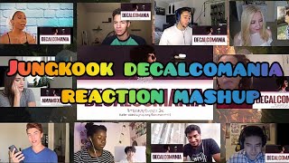 BTS Jungkook  decalcomania lyrics video  reaction mashup [upl. by Kipper]