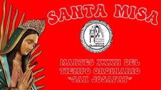 SANTA MISA Martes XXXII del Tiempo Ordinario quotSan Josafatquot quotParroquia quotNuestra Señora de Guadalupequot [upl. by Ahsekyw]