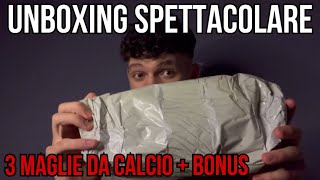 UNBOXING SPETTACOLARE 3 MAGLIE DA CALCIO  BONUS  Isaac Rizzo [upl. by Initsed]