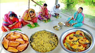 করোলা আর রুই মাছের ঝোল দিয়ে সবাই একথালা করে ভাত খেয়ে নিলো সাথে মোচার ঘন্ট আর চলকুমড়ো রেসিপি [upl. by Tomlinson]