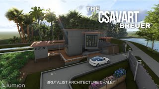 The BRUTALIST Architecture Amphibious Chalet  THE CSAVART BREUER  SKETCHUP 3D ANIMATION  LUMION [upl. by Nnahtur]