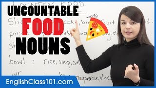 Uncountable English Nouns to Count Food  Basic English Grammar [upl. by Hiroko]