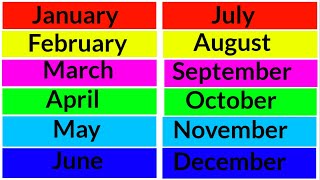 January February  जनवरी फरवरी  Months name [upl. by Airdnalahs]