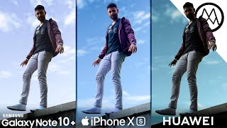 Samsung Note 10 Plus vs iPhone XS Max vs Huawei P30 Pro Camera Test Comparison [upl. by Fernand770]