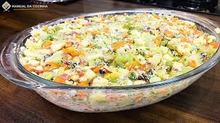 🔥SALADA DE NATAL SEM MAIONESE  MANUAL DA COZINHA 509 [upl. by Caressa]