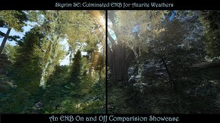 SkyrimSE  Culminated ENB  ENB OnOff Compare  Azurite Weathers [upl. by Zeidman]