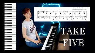 Take Five  piano sheet music Elvira King Király [upl. by Parthinia]