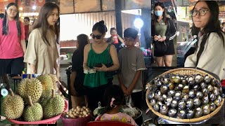 Best Cambodian Countryside Street Food  Delicious Duran Steamed Snail Grilled Fish Pickles [upl. by Eiramyllek]