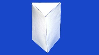 How To Make a Triangular Prism out of one piece of paper [upl. by Joelle]