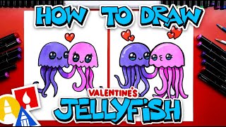 How To Draw Jellyfish For Valentines Day [upl. by Leirraj632]