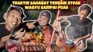 TRAKTIR MBAH amp VIZAY STEAK DAGING WAGYU MALAM HARI DI GUBUK ADSENSE [upl. by Louie]