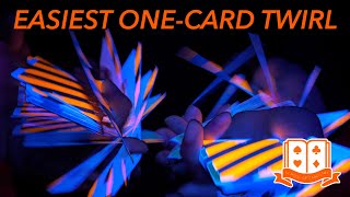 Cardistry for Beginners Onecard Twirl  Around the World Tutorial [upl. by Almat]