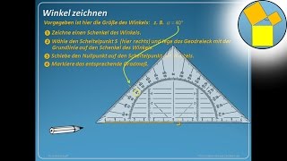 Winkel zeichnen  Geometrie  Rueff [upl. by Moonier]