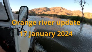 Orange river Update 17 January 2024 Lower Orange level rising with Vanderkloof reaching peak flow [upl. by Shaddock25]