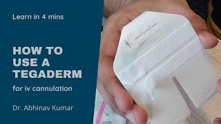 How to use a tegaderm for IV cannulation PLAB 2 [upl. by Nnairrek]