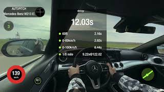 Mercedes Benz W213 E300de 20D  HYBRID AT RWD 2019 STOCK 0100 acceleration [upl. by Attayek]