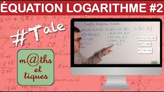 Résoudre une équation contenant des logarithmes 2  Terminale [upl. by Araik305]