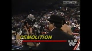 Rougeau Brothers vs Demolition Wrestling Challenge May 10th 1987 [upl. by Tierney]