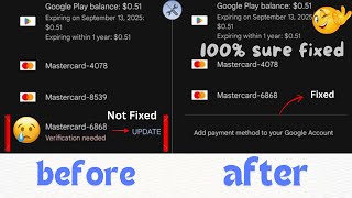 How to Fix quotVerification Neededquot for Visa or MasterCard in Google Play Store [upl. by Nadean]