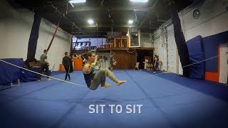 Slackline Tricks 15  Sit Start Mount back to Sitting [upl. by Anyr]