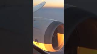 【北海道上空】夕日に映える、ANA B7878 ロールスロイス社製エンジン、トレント1000 [upl. by Henrie]