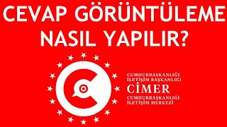 Cimer Cevap Görüntüleme Nasıl Yapılır [upl. by Rothberg]