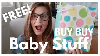 NEW FREE BABY STUFF  BUY BUY BABY REGISTRY BAG [upl. by Navannod]