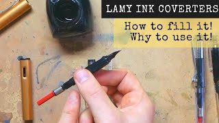 How and Why to Use a LAMY Ink Fountain Pen Converter  LAMY Safari and Al Star [upl. by Sheline633]