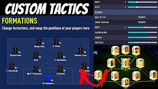 HOW TO CHANGE YOUR INGAME FORMATIONCUSTOM TACTICS FUT 22 [upl. by Nywles]