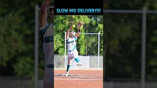 Pitch Perfect Every Detail of Her Delivery in SlowMo softball [upl. by Kassandra910]