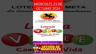 quot🎯 ¡Probabilidades de Ganar Loterías Meta Valle y Manizales HOY 💰 Miércoles 23 de Octubre 2024quot [upl. by Oirifrop]