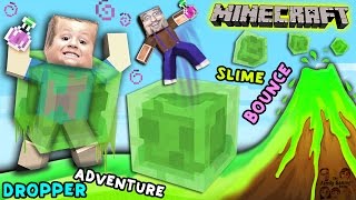 Minecraft Slime Bounce  FGTEEV Dropper Parkour Adventure MiniGame Map [upl. by Rodablas]