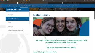 UWC Italia  Tutorial quotCome compilare la domanda di partecipazionequot bando 2024 biennio 20252027 [upl. by Campy]