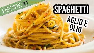 15 minute Spaghetti aglio e olio [upl. by Lyrej]