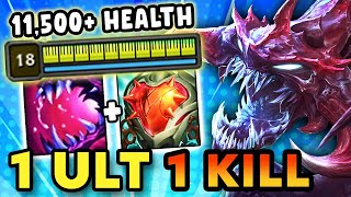 11500 Health Chogath Jungle deletes your entire health bar with 1 ult world record hp season 14 [upl. by Asseral19]